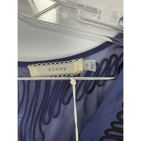 Cluny Women’s Blouse Size 12 NWT MSRP $398 Beautiful Stitching See Through - Picture 6 of 6